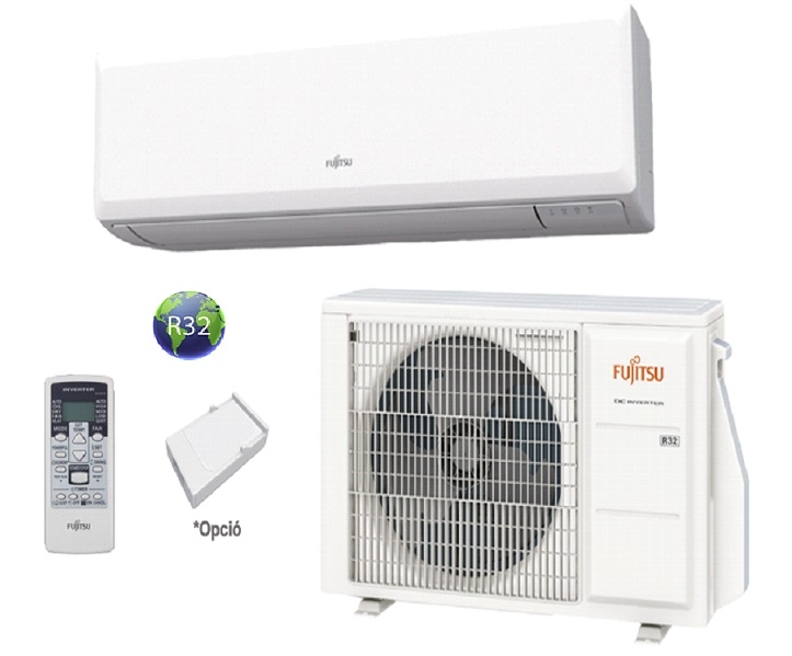 Fujitsu ECO  ASYG09KPCA/AOYG09KPCA- 2,6 kW-os oldalfali mono split klíma  
